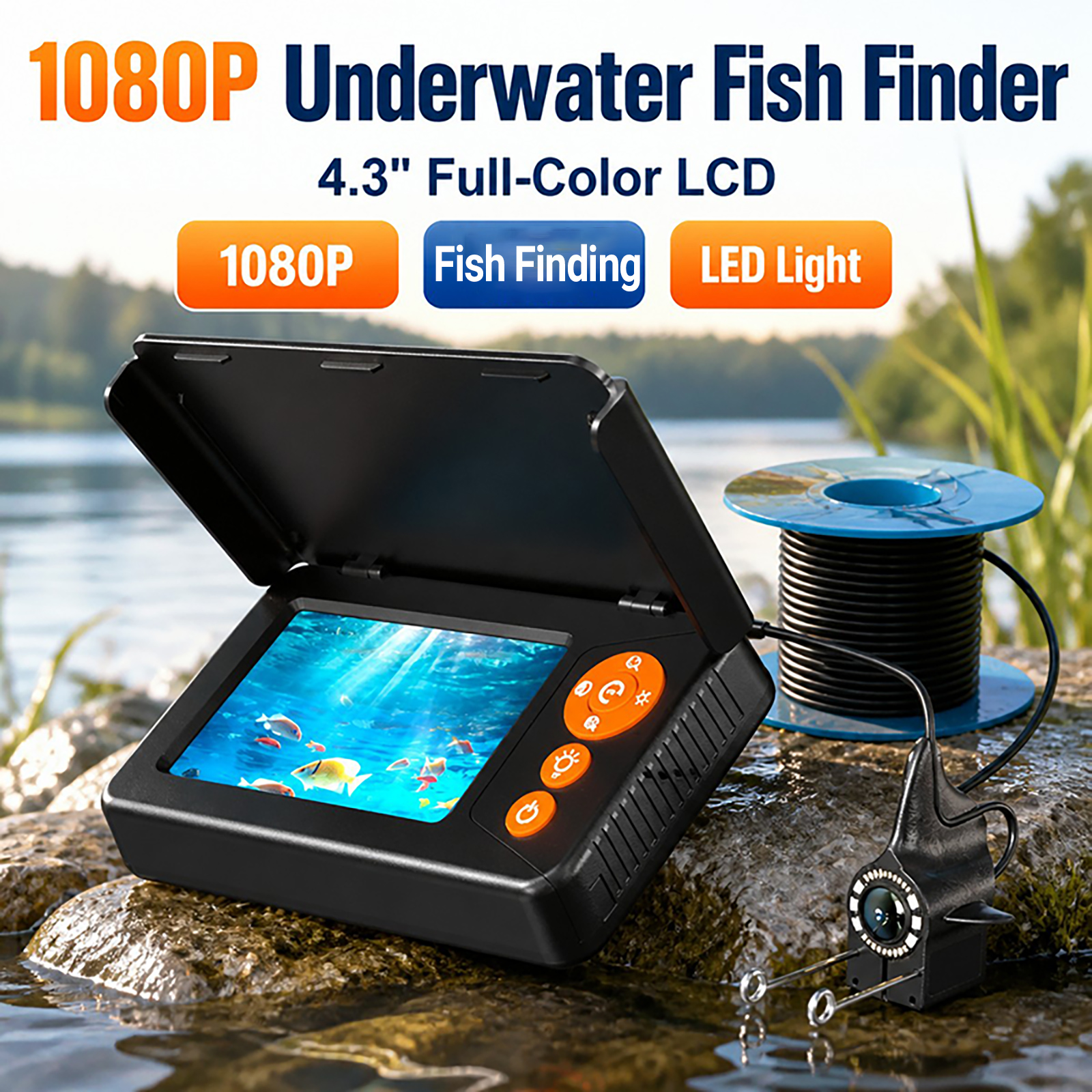 Fish Finder Portable - Fish Finder Underwater Camera 1080P HD