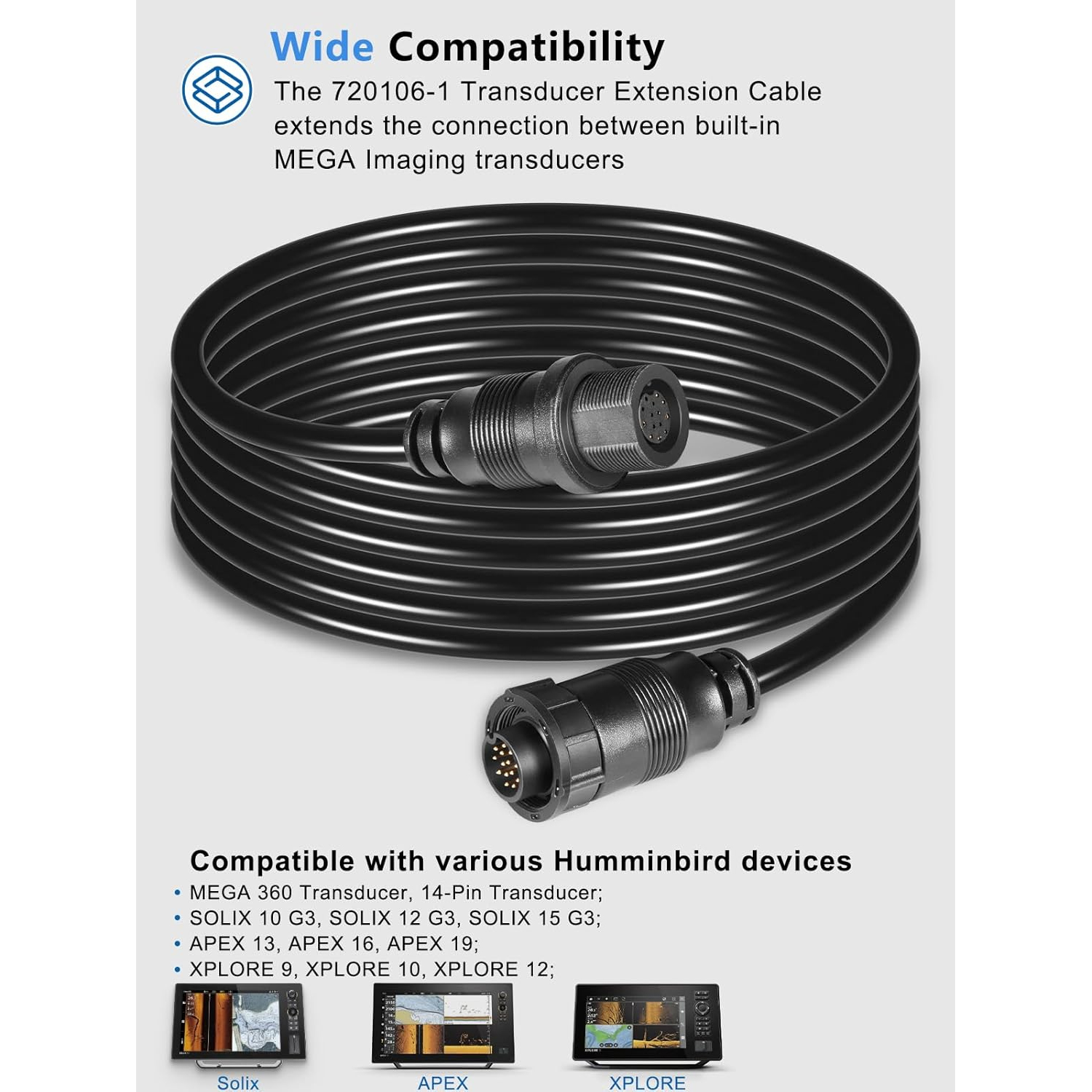 Transducer Extension Cable 10F - Fish Finder Transducer ulasan dan harga
