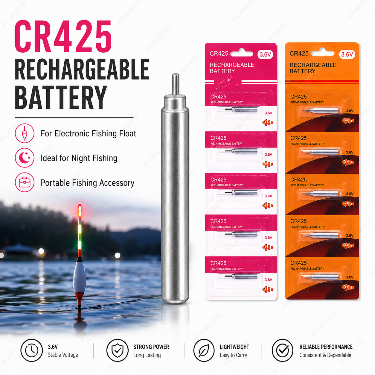 CR425 Rechargeable Battery for - Fish Finder Charger ulasan dan harga
